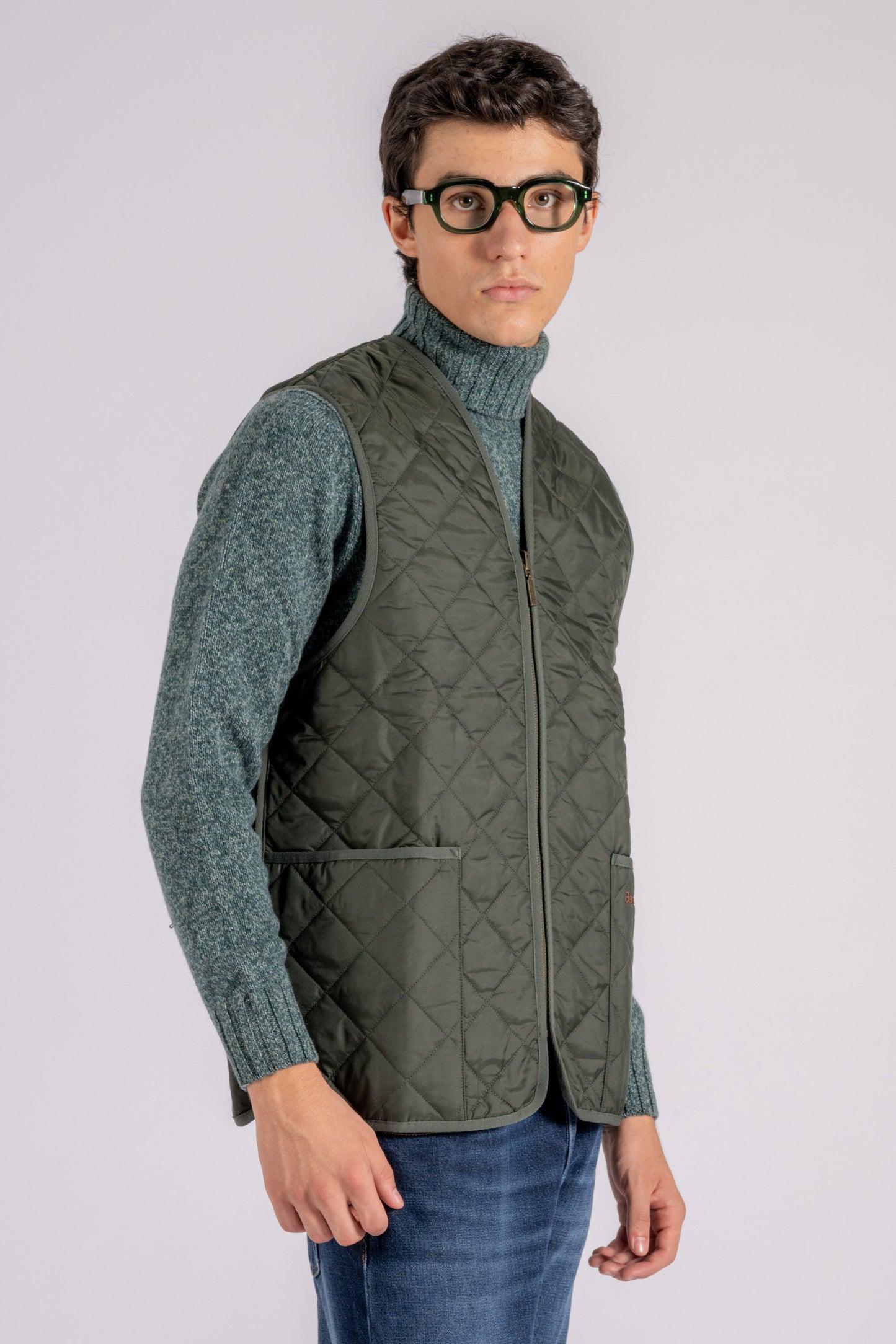  Barbour Waistcoat Quilted 100% Polyamide Green Verde Uomo - 1