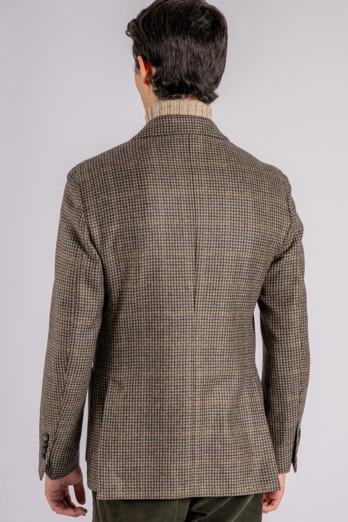  Lardini Single-breasted Jacket 100% Virgin Wool Multicolor Marrone Uomo - 4