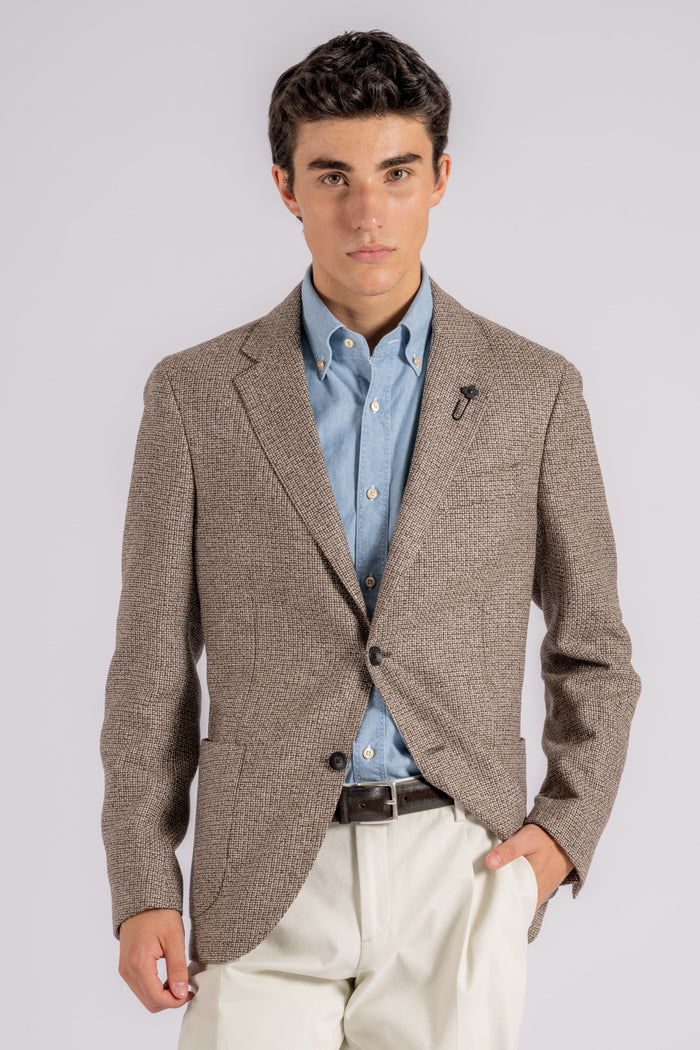 Lardini Multicolor Jacket in Wool, Silk, Polyamide, Cashmere