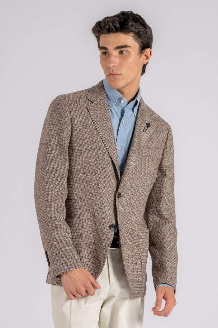 Lardini Multicolor Jacket in Wool, Silk, Polyamide, Cashmere-2