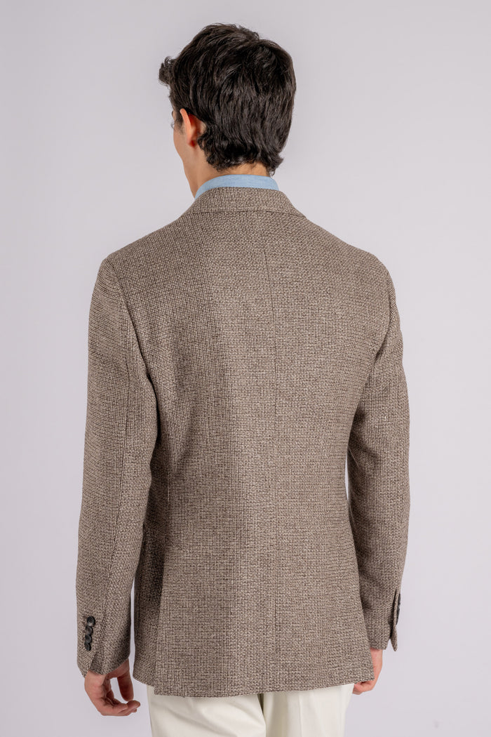  Lardini Multicolor Jacket In Wool, Silk, Polyamide, Cashmere Marrone Uomo - 4