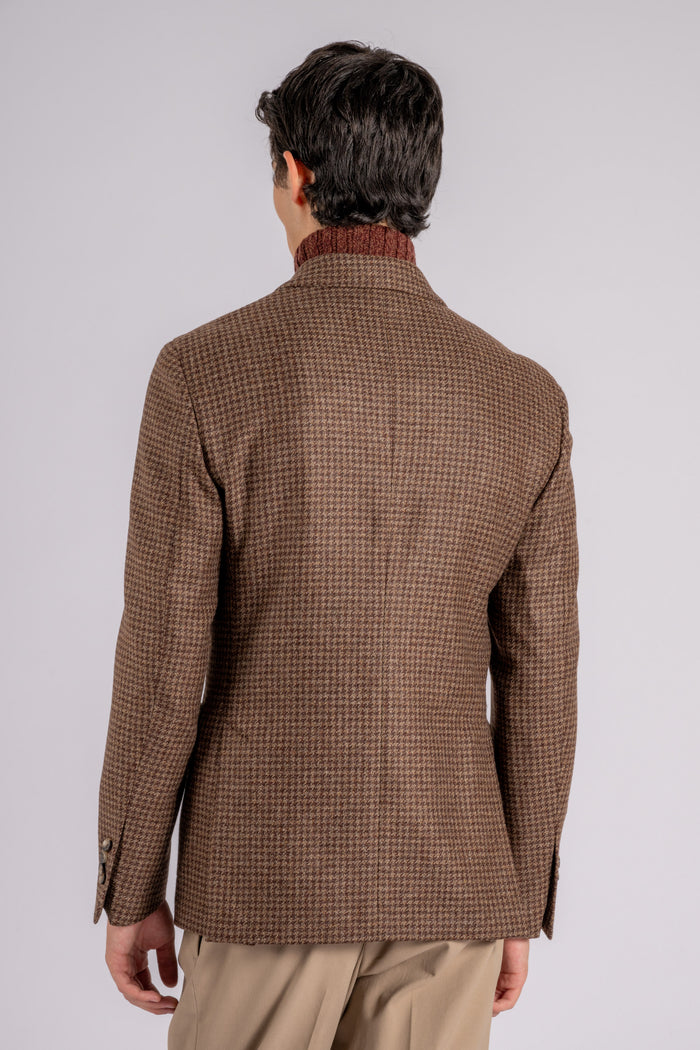  Lardini Double-breasted Virgin Wool/cashmere Brown Jacket Marrone Uomo - 4