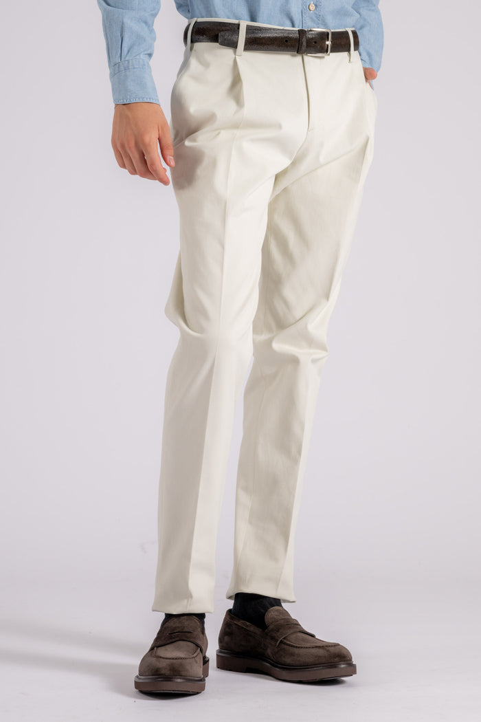 Lardini Pantalone beige in Cotone/Elastam-2