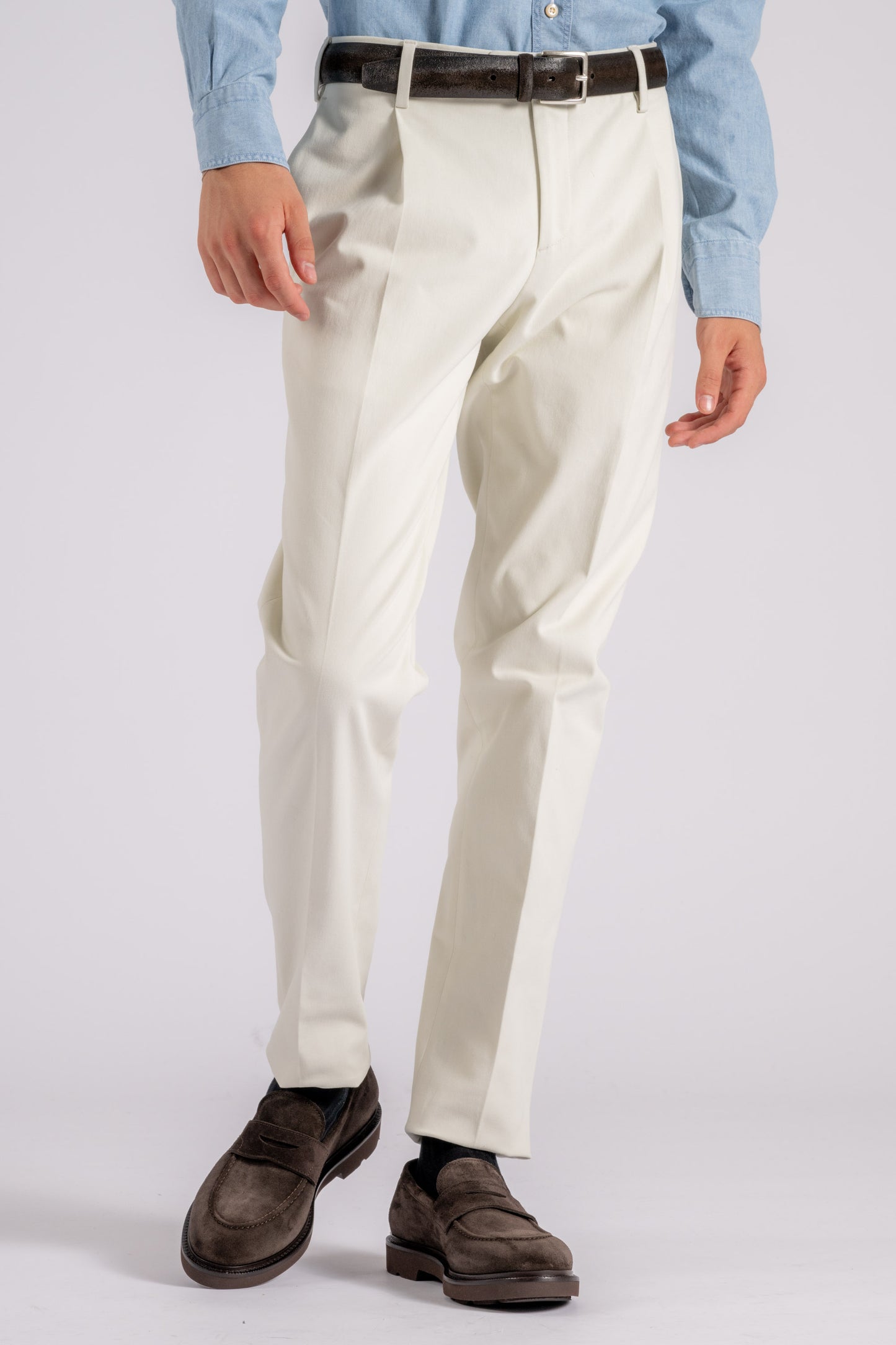  Lardini Multicolor Cotton/elastane Trousers Beige Uomo - 4