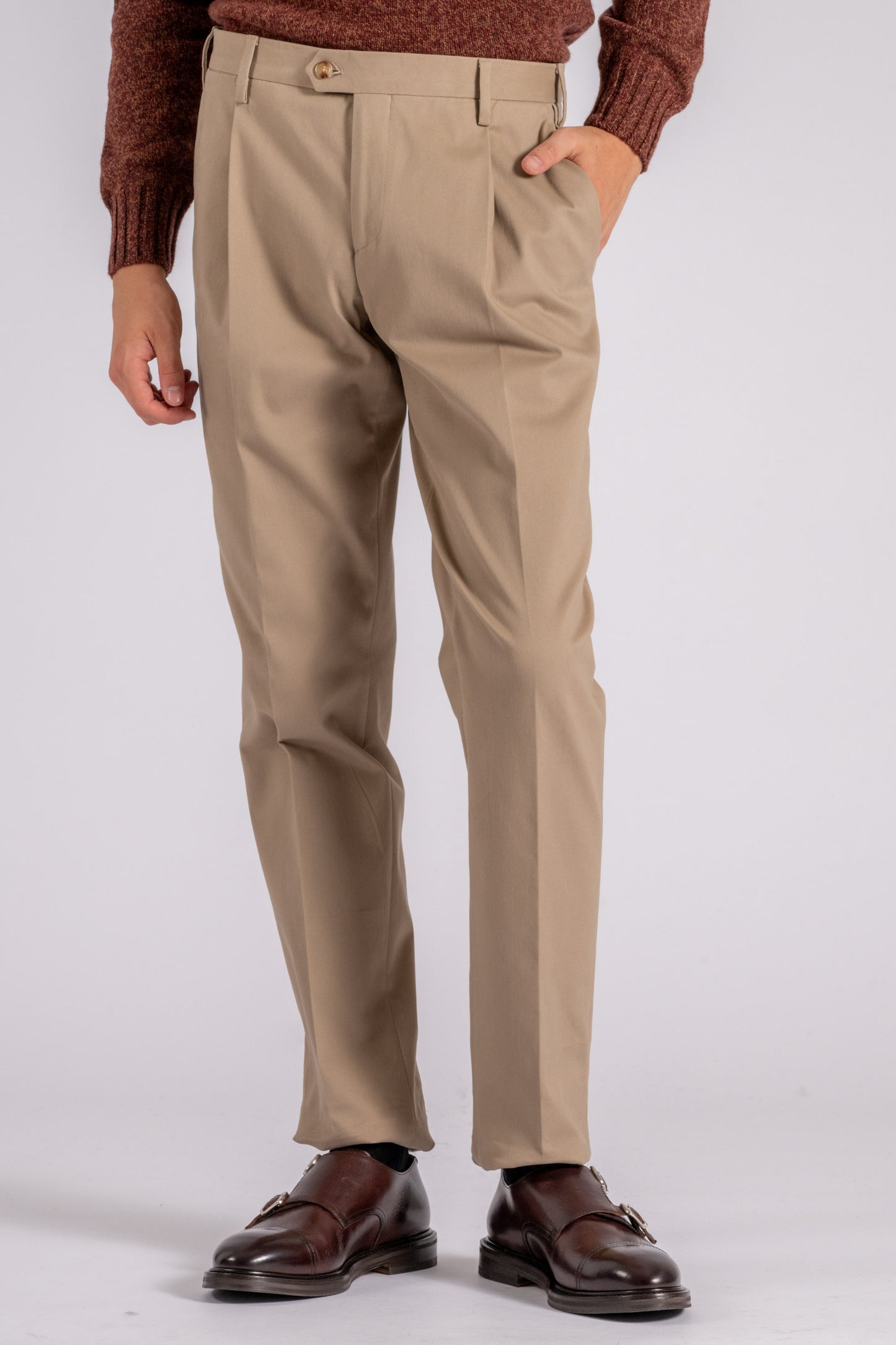  Lardini Multicolored Pants Cotton/elastane Beige Uomo - 1