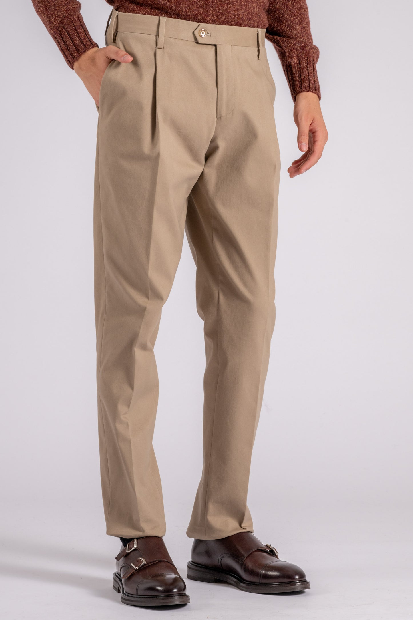  Lardini Multicolored Pants Cotton/elastane Beige Uomo - 4