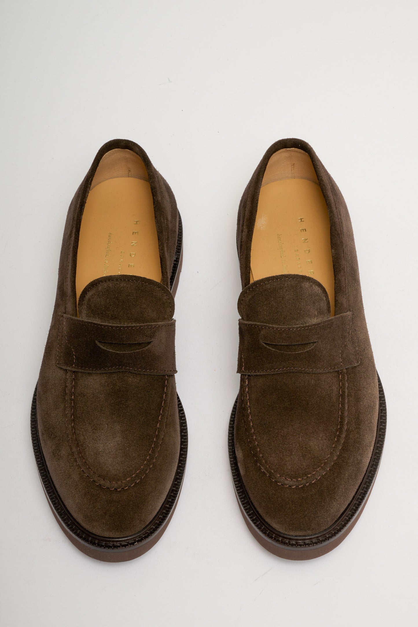  Henderson Baracco Modica Suede Loafers Brown Marrone Uomo - 4