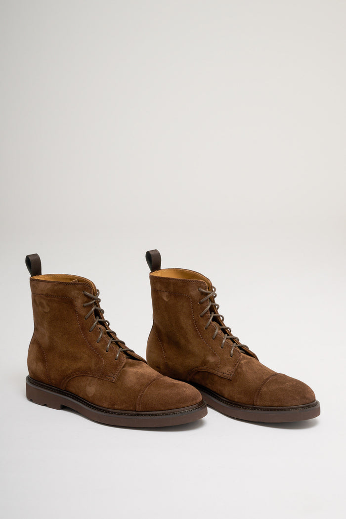  Henderson Baracco Ankle Boot Suede Arabica Brown Marrone Uomo - 3