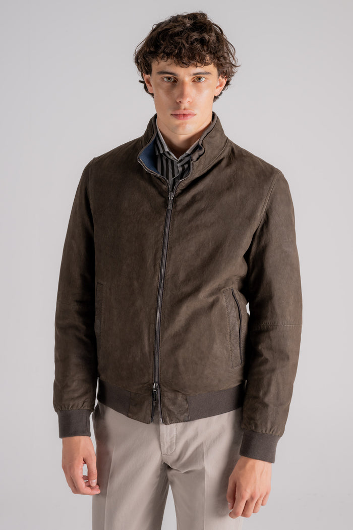 Gimo's Lamb Nubuck Leather Jacket 100% Leather