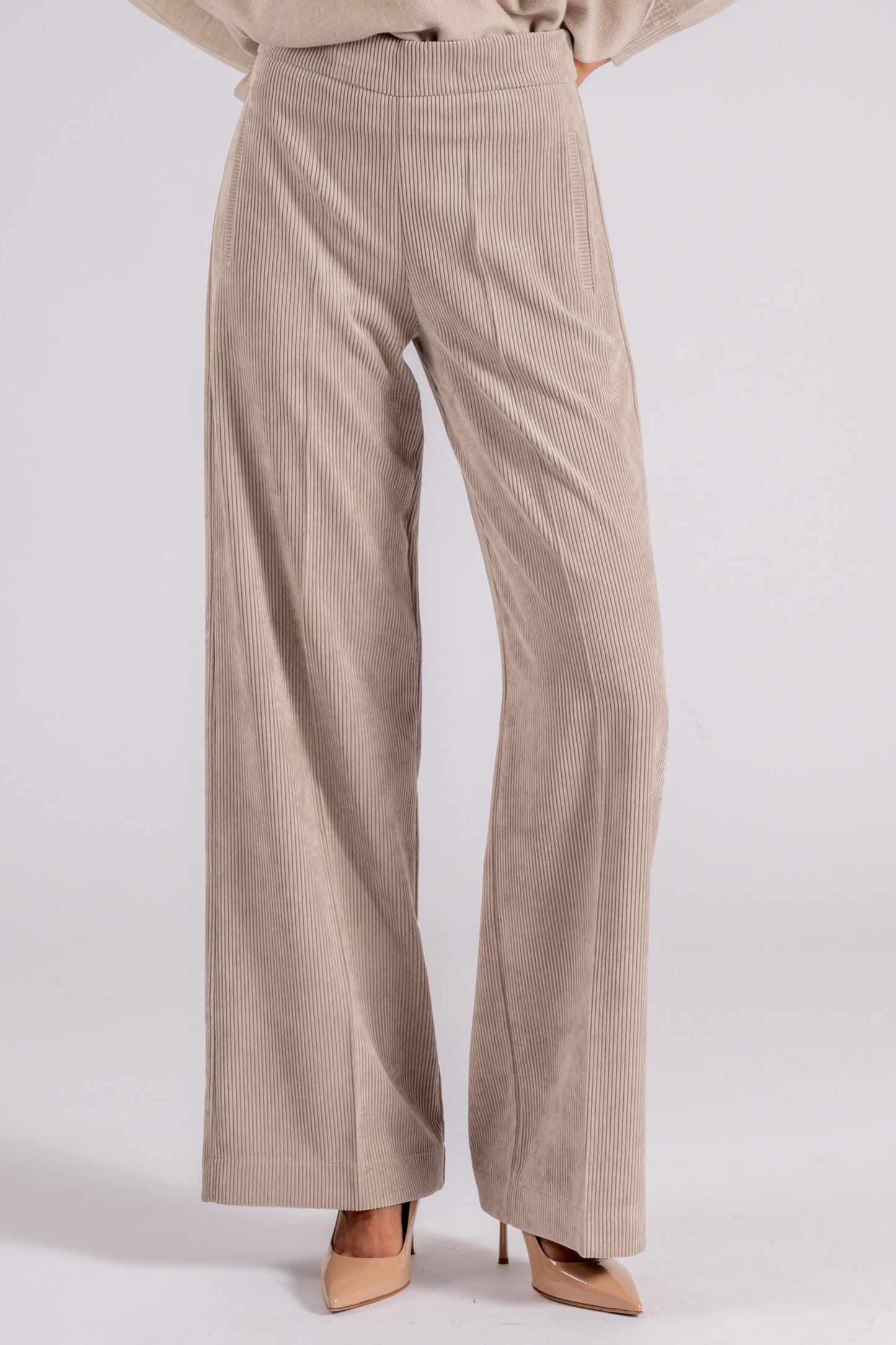  D.exterior D. Exterior Pantalone Velluto A Coste Marrone Beige Donna - 1