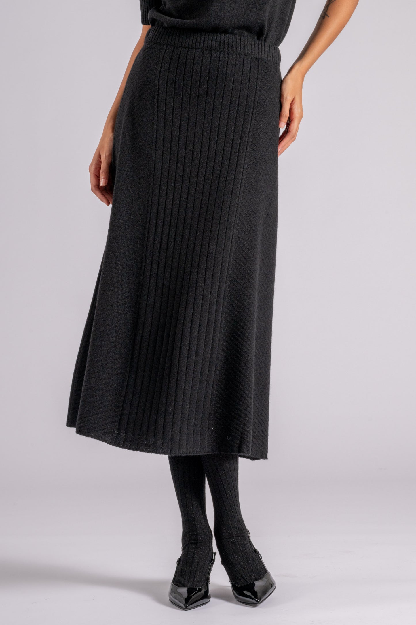  D.exterior D. Exterior Skirt Cashmere/viscose/wool/polyamide Black Nero Donna - 2