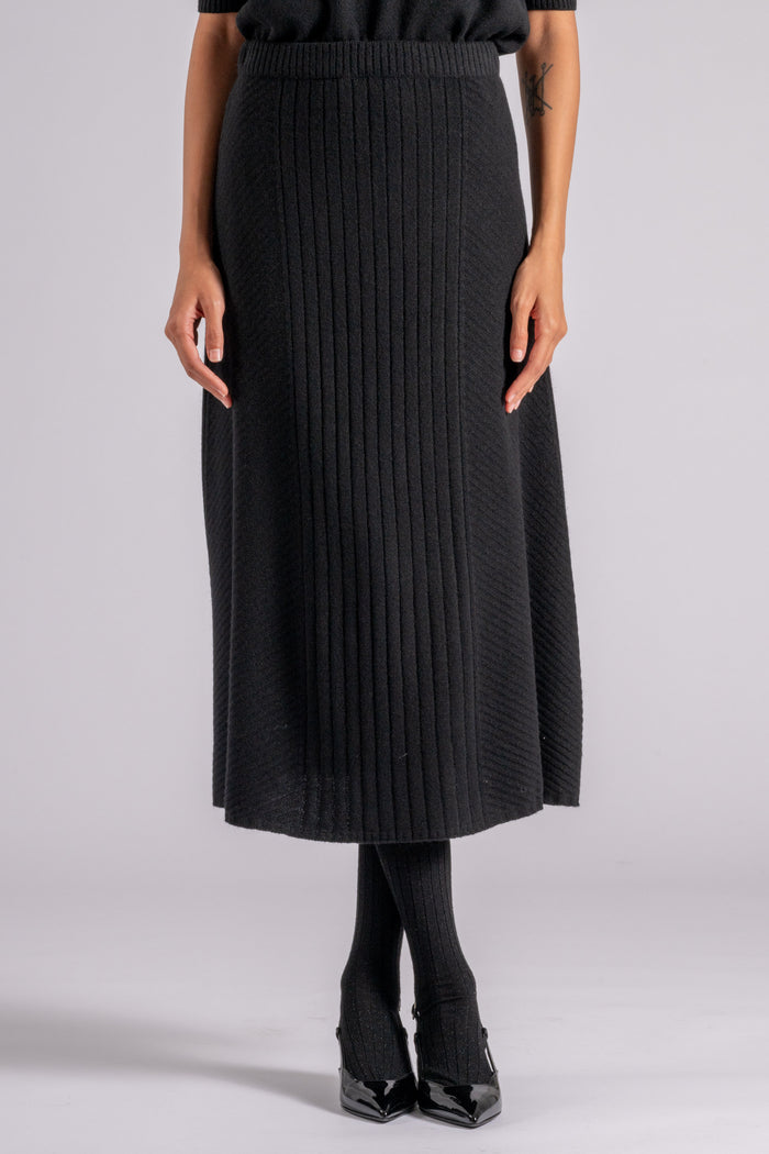  D.exterior D. Exterior Skirt Cashmere/viscose/wool/polyamide Black Nero Donna - 3