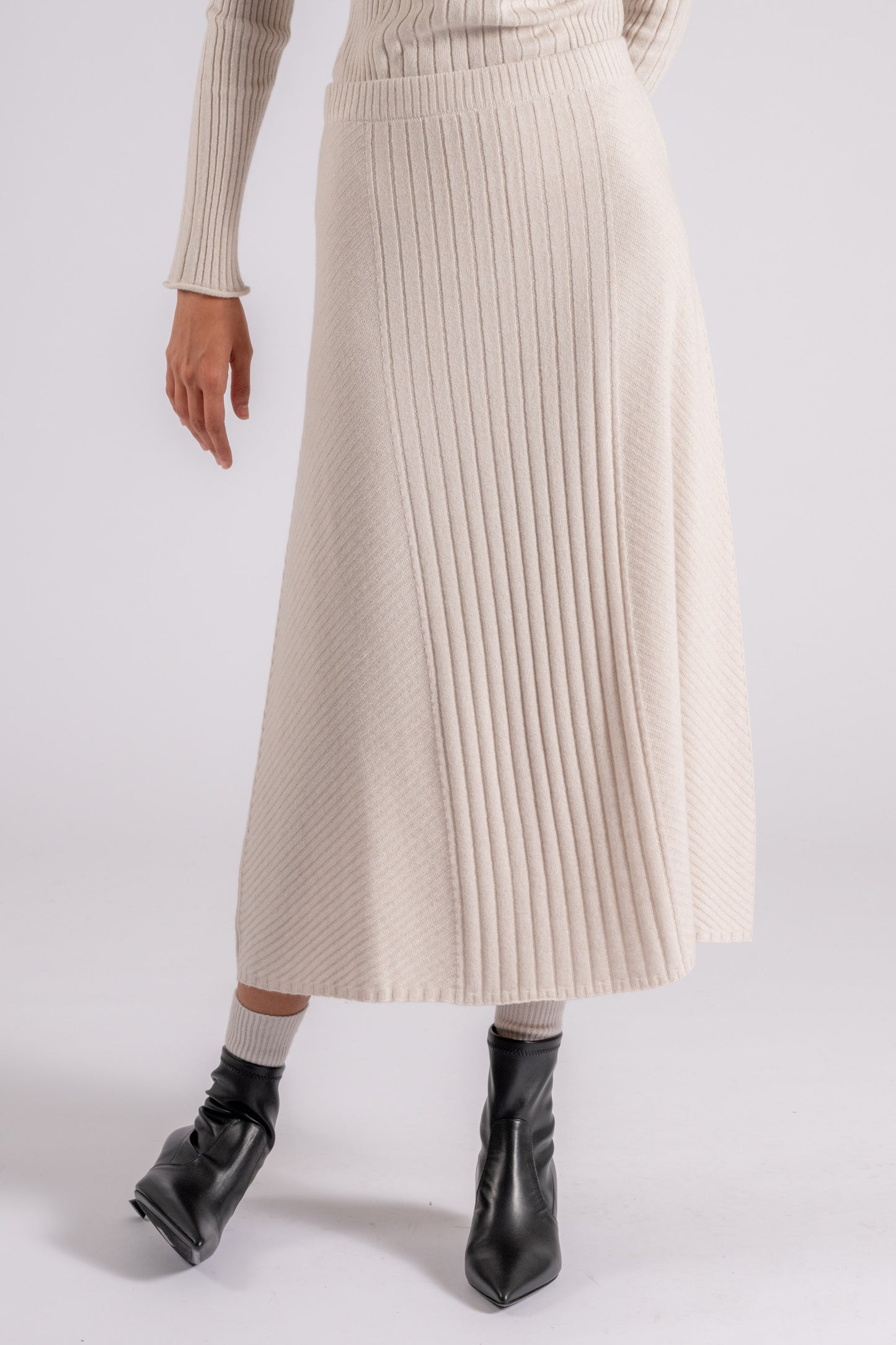  D.exterior Skirt Cashmere/viscose/polyamide/wool White Beige Donna - 2