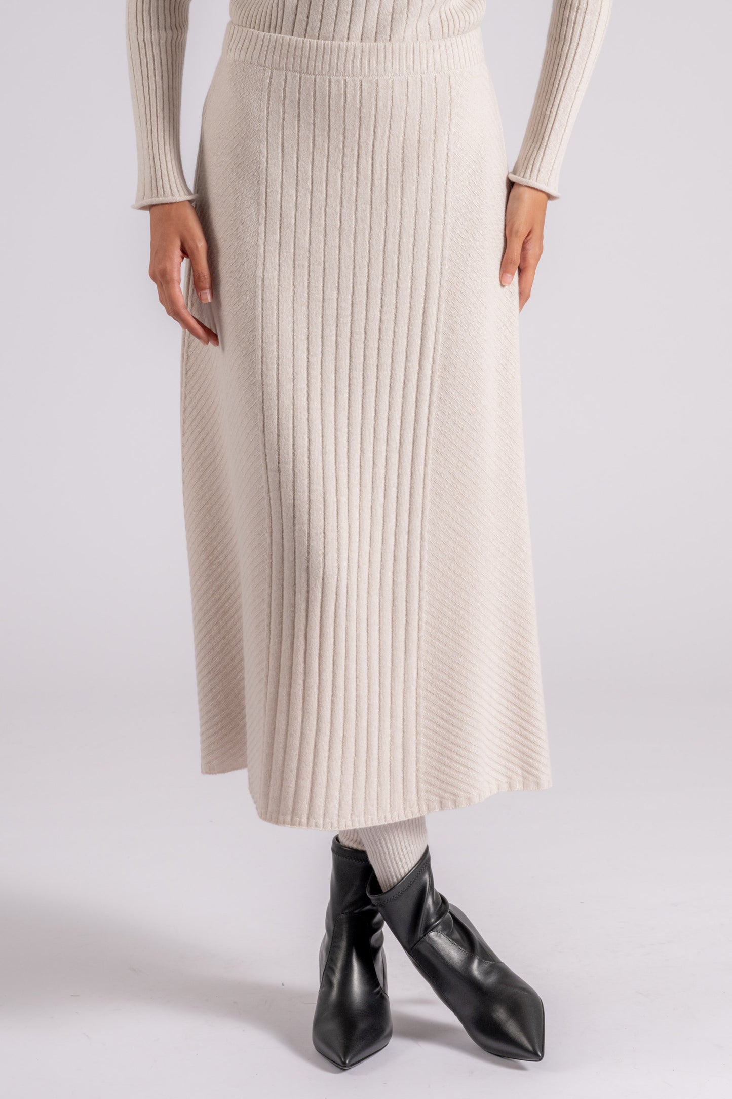  D.exterior Skirt Cashmere/viscose/polyamide/wool White Beige Donna - 3