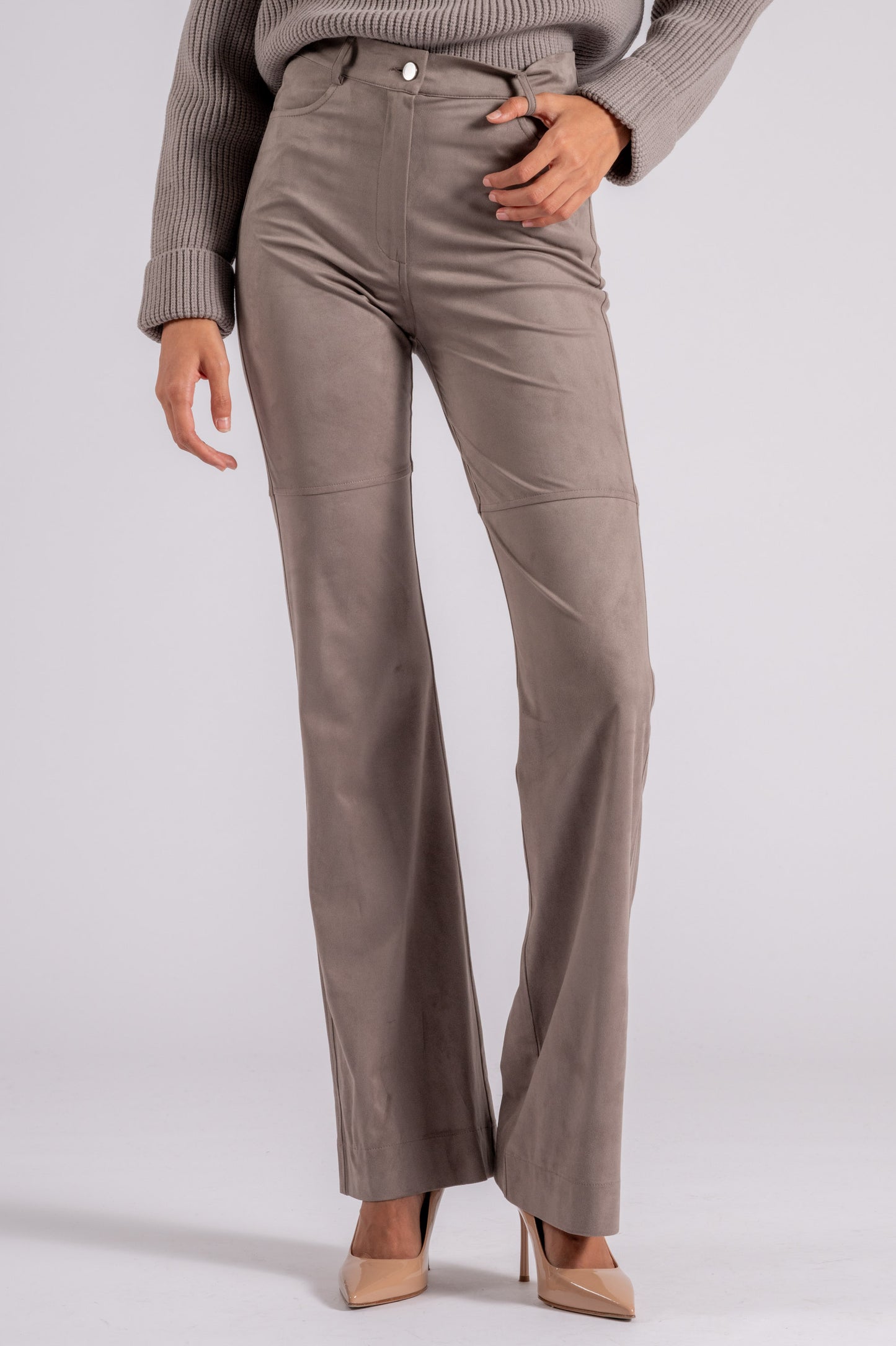  D.exterior D. Exterior Pantalone Eco Daino 90% Poliestere 10% Elastam Beige Beige Donna - 3