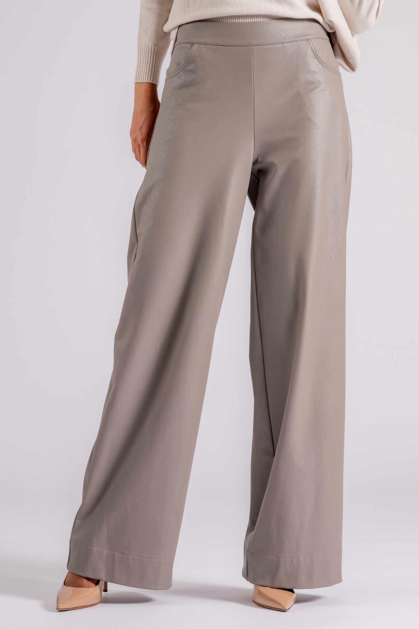  D.exterior Pantalone Ecopelle Beige Beige Donna - 1