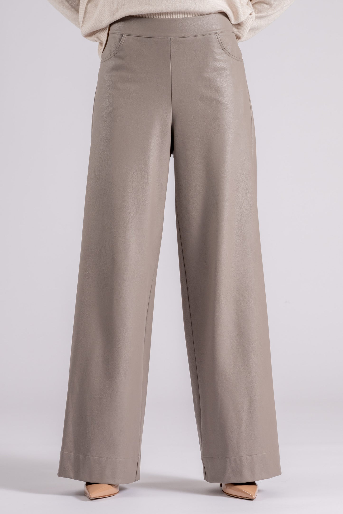  D.exterior Pantalone Ecopelle Beige Beige Donna - 2