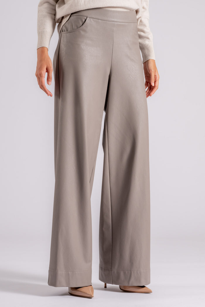  D.exterior Pantalone Ecopelle Beige Beige Donna - 3