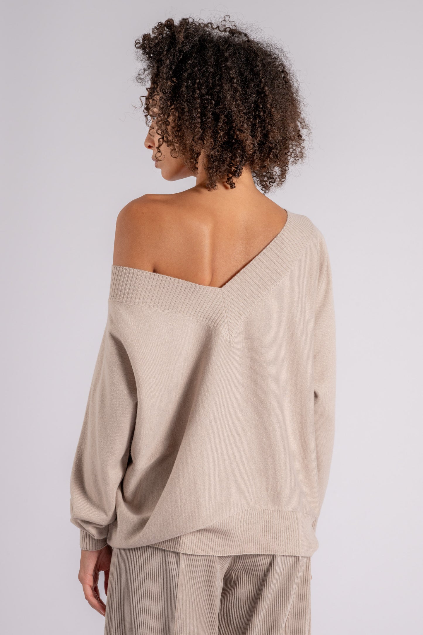  D.exterior D. Exterior Sweater Cashmere/viscose/wool/polyamide V-neck Brown Beige Donna - 3