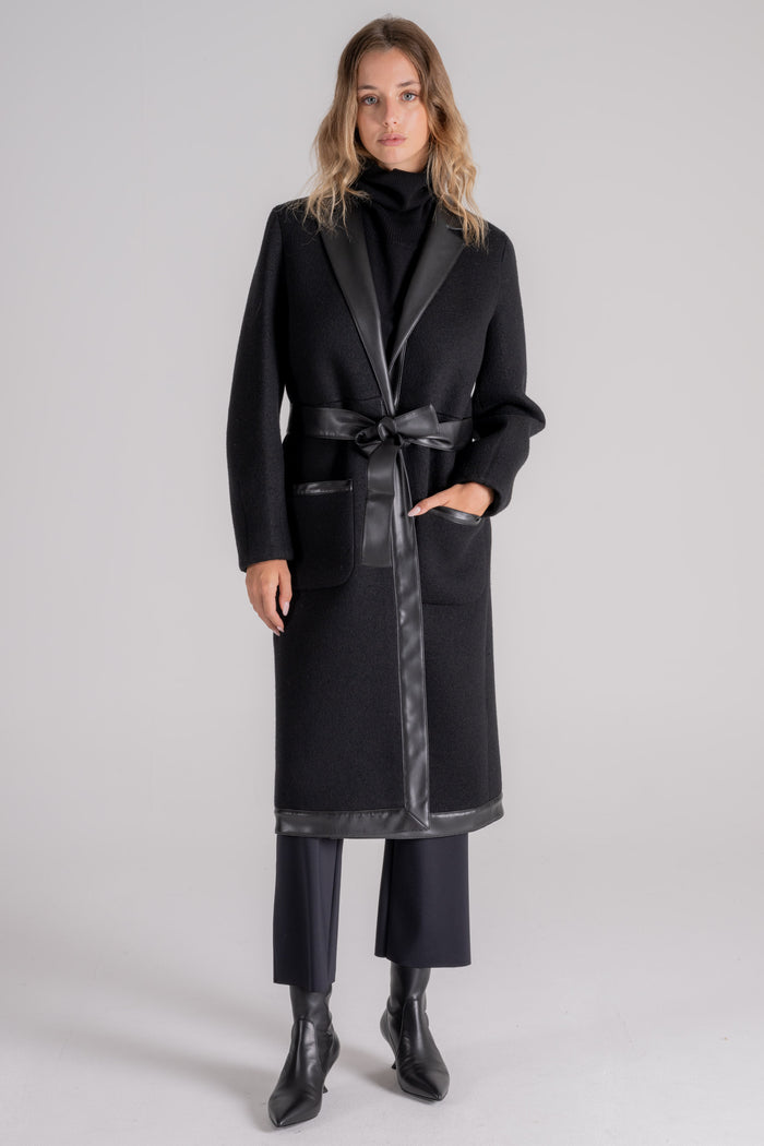 Max Mara Leisure Wool/Polyester Black Coat-2