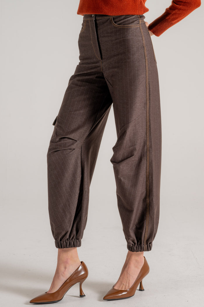  Max Mara Leisure Pantalone Marrone Donna - 3