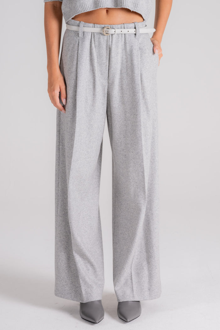 Liviana Conti Cashmere/Polyamide Grey Trousers