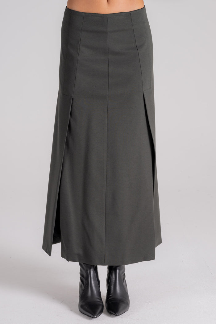  Liviana Conti Skirt With Slits Viscose/polyamide/elastane Green Verde Donna - 3