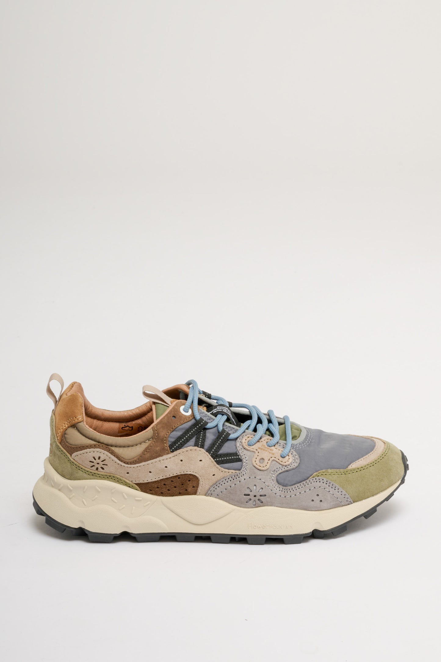  Flower Mountain Sneakers Suede/nylon Green Verde Uomo - 1