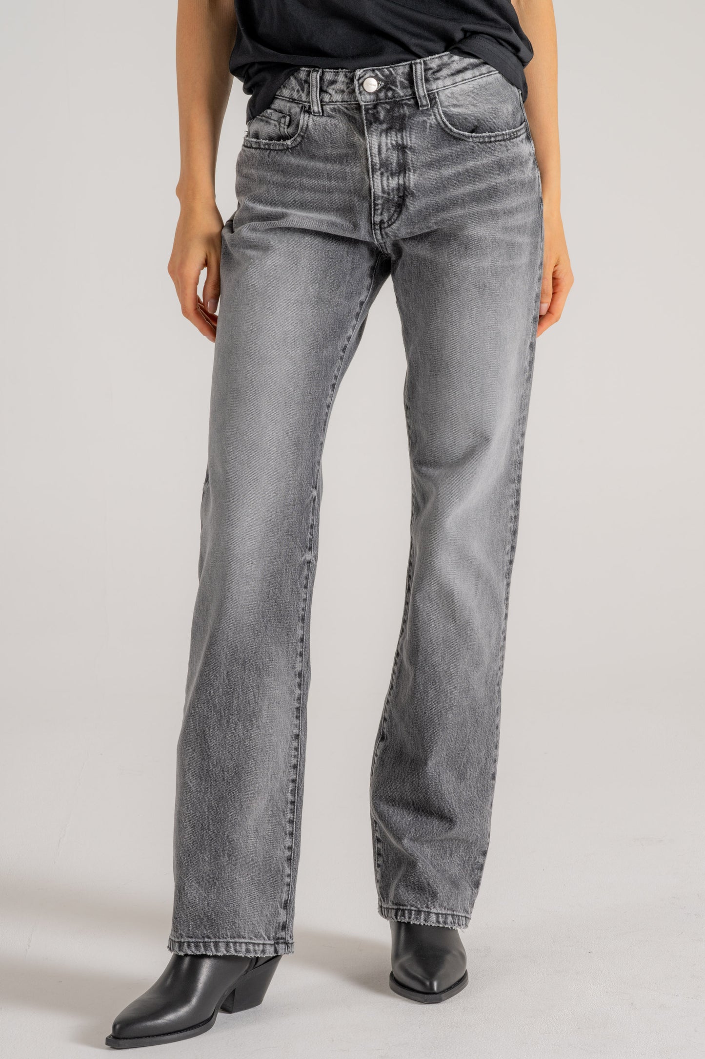  Icon Denim Jeans Grigio Donna - 1