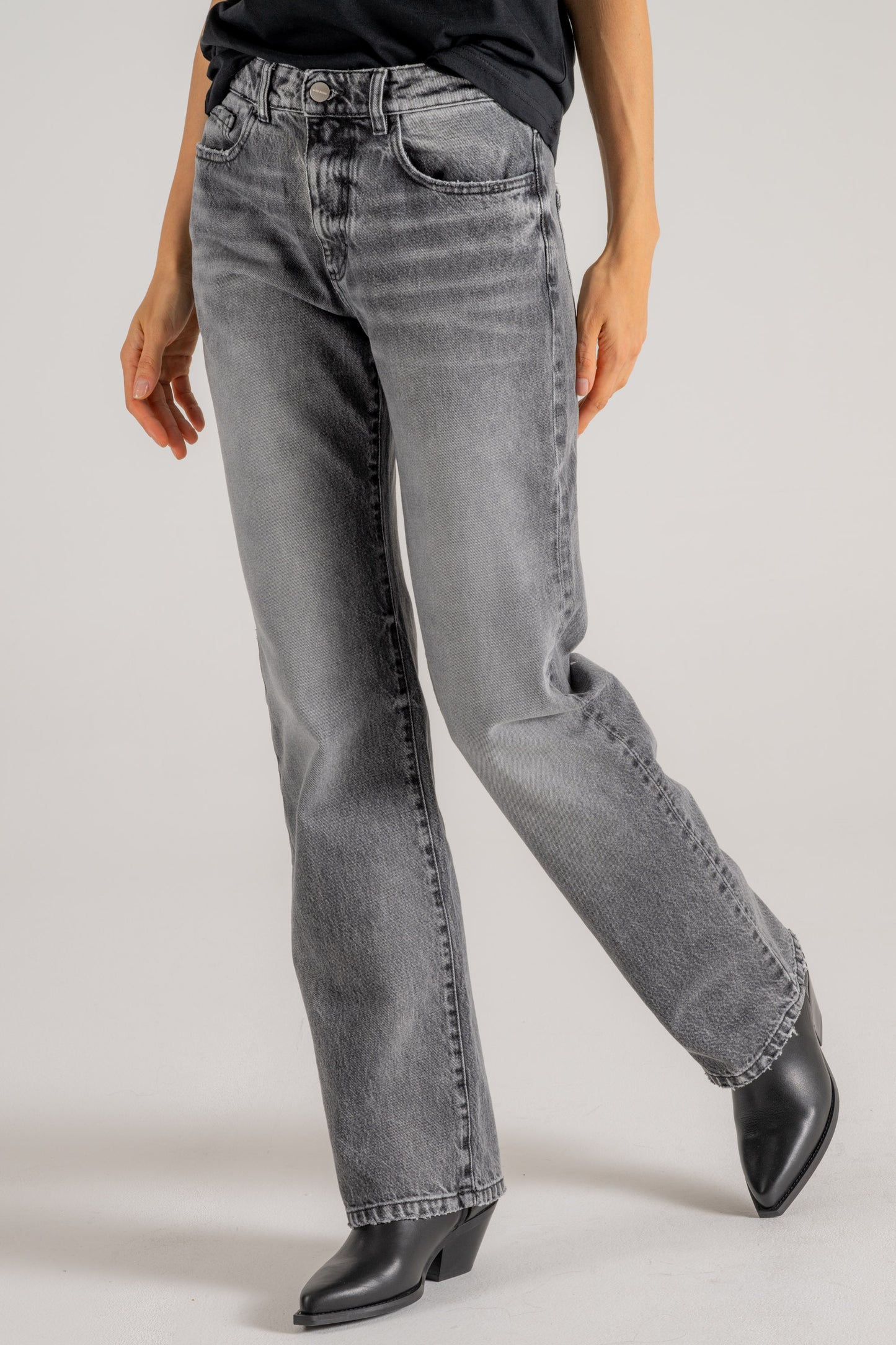  Icon Denim Jeans Grigio Donna - 2