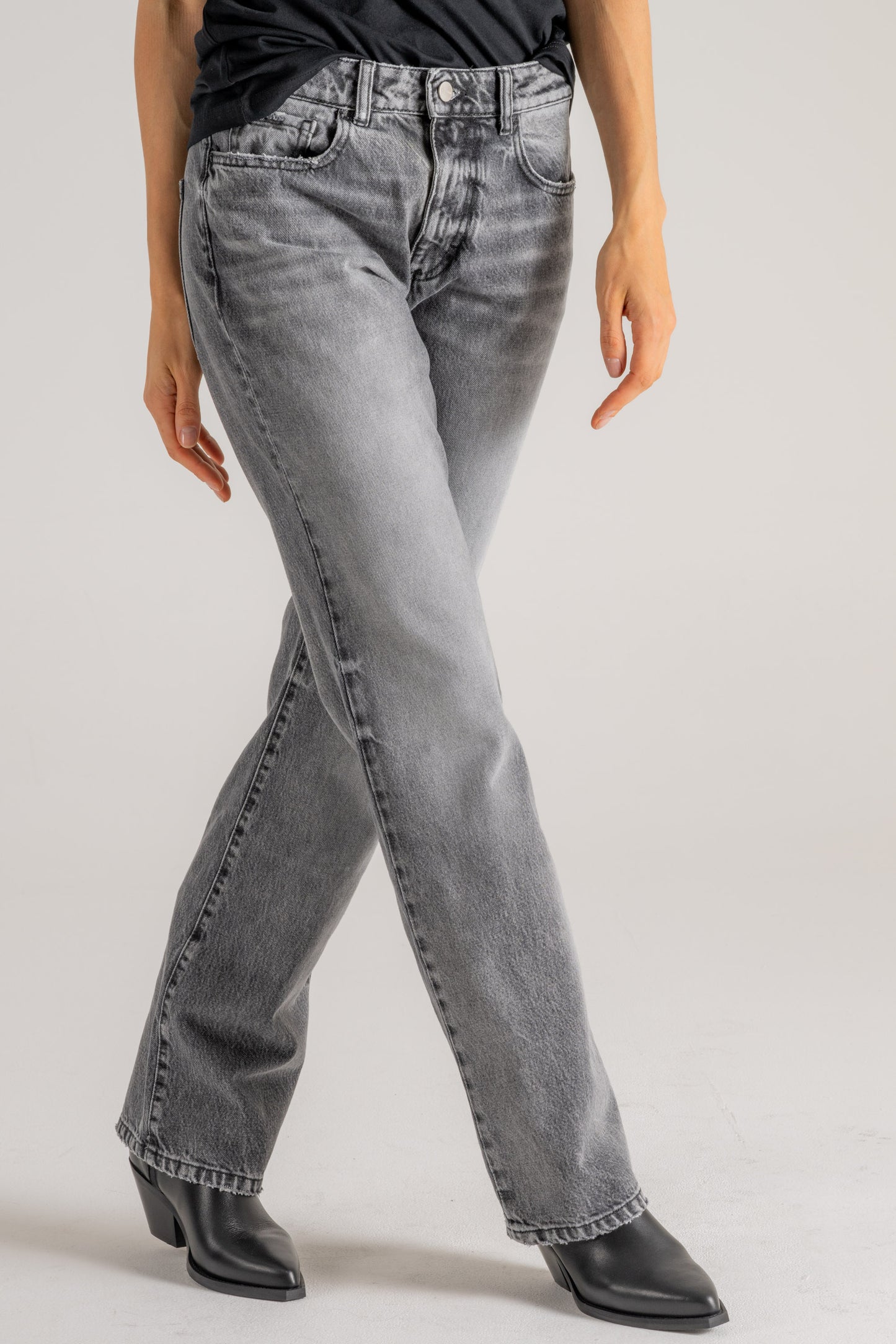  Icon Denim Jeans Grigio Donna - 3