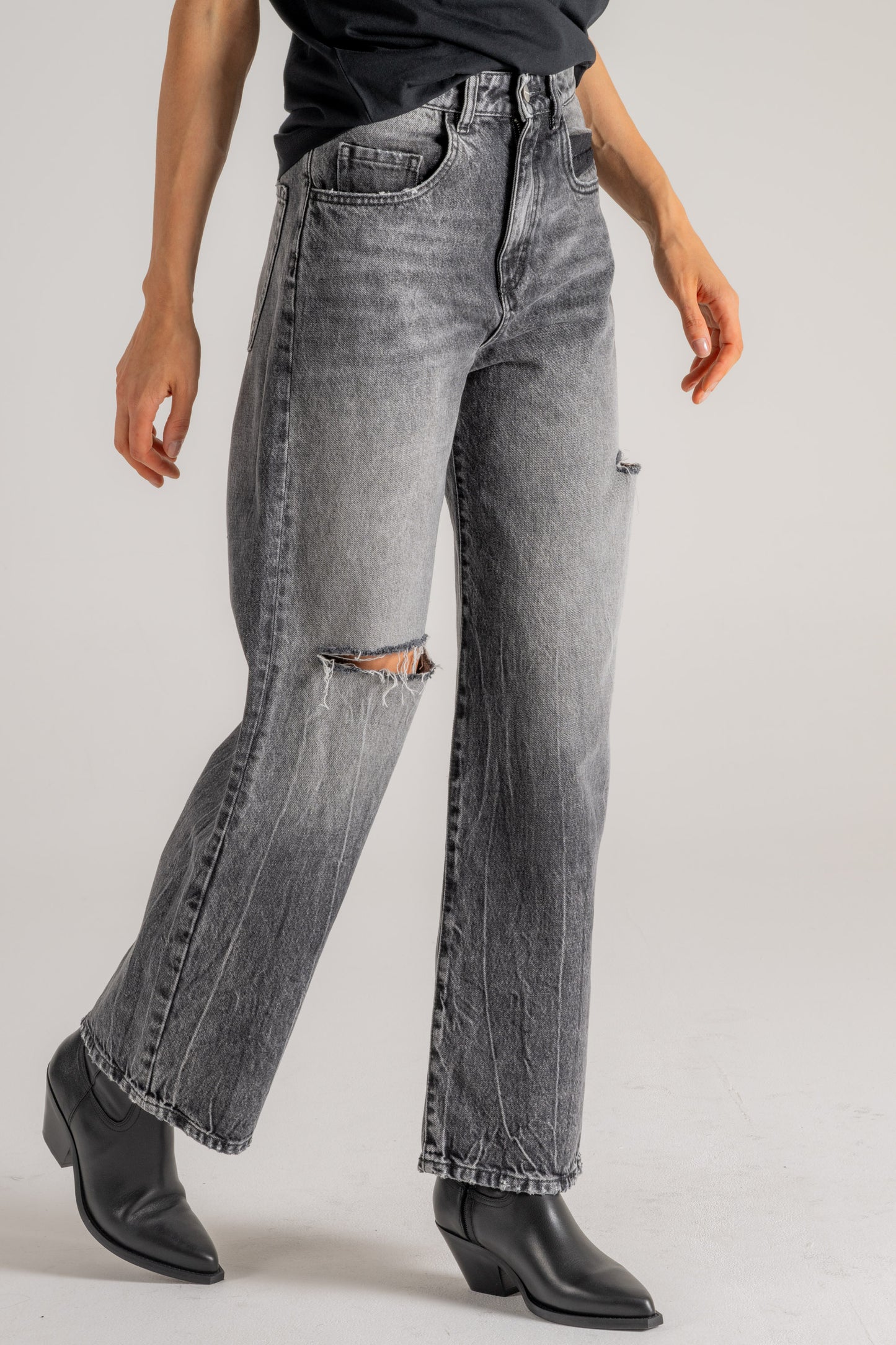  Icon Denim Jeans Grigio Donna - 3