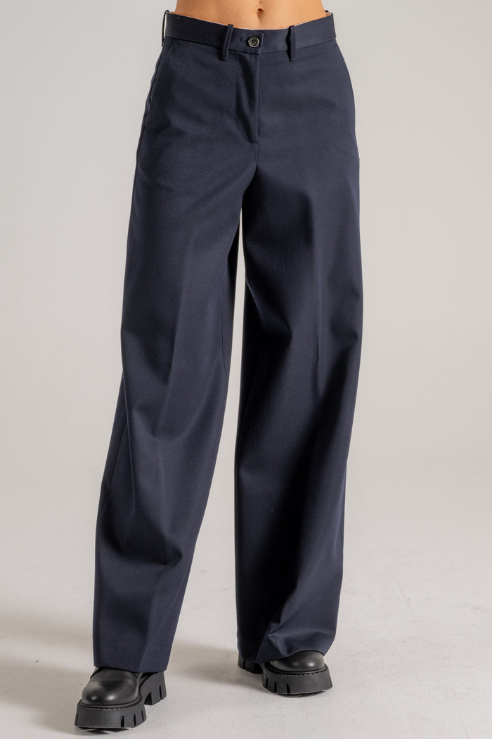  Nine In The Morning Pantalone Palazzo Blu Blu Donna - 3