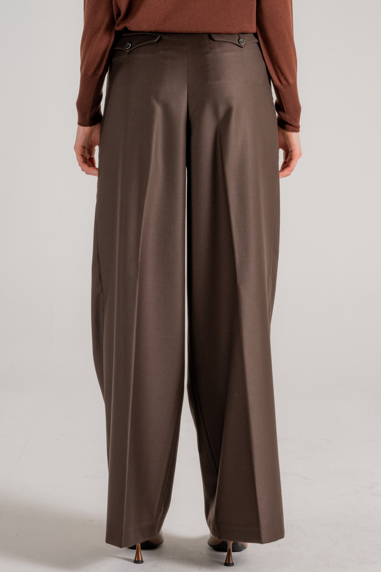  Nine In The Morning Pantalone Palazzo 2 Pences Marrone Marrone Donna - 4