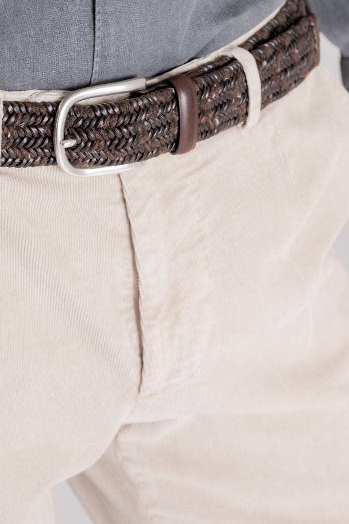 Orciani Leather/Wool Melange Belt Brown