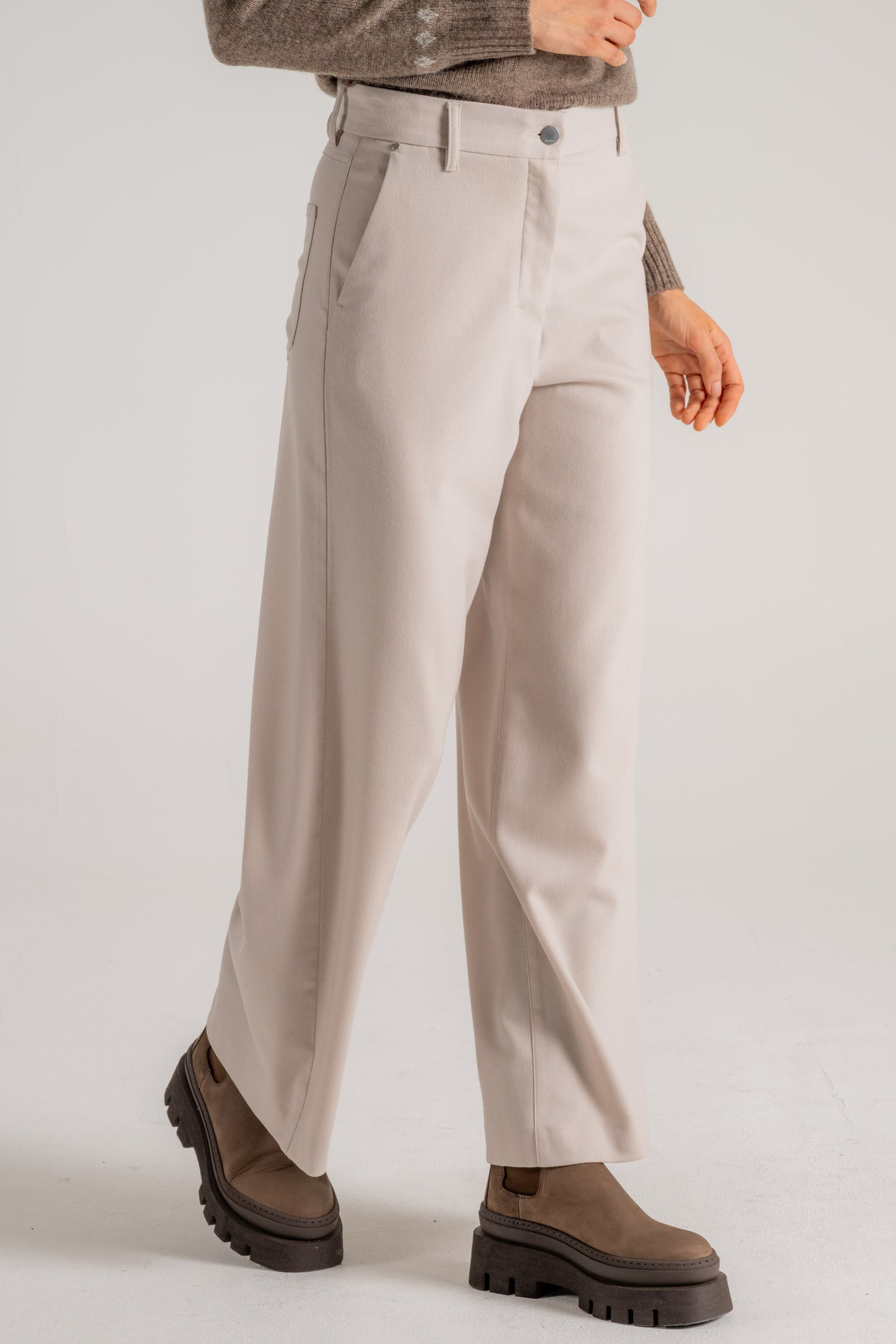  Max Mara S Pantalone Beige Beige Donna - 3