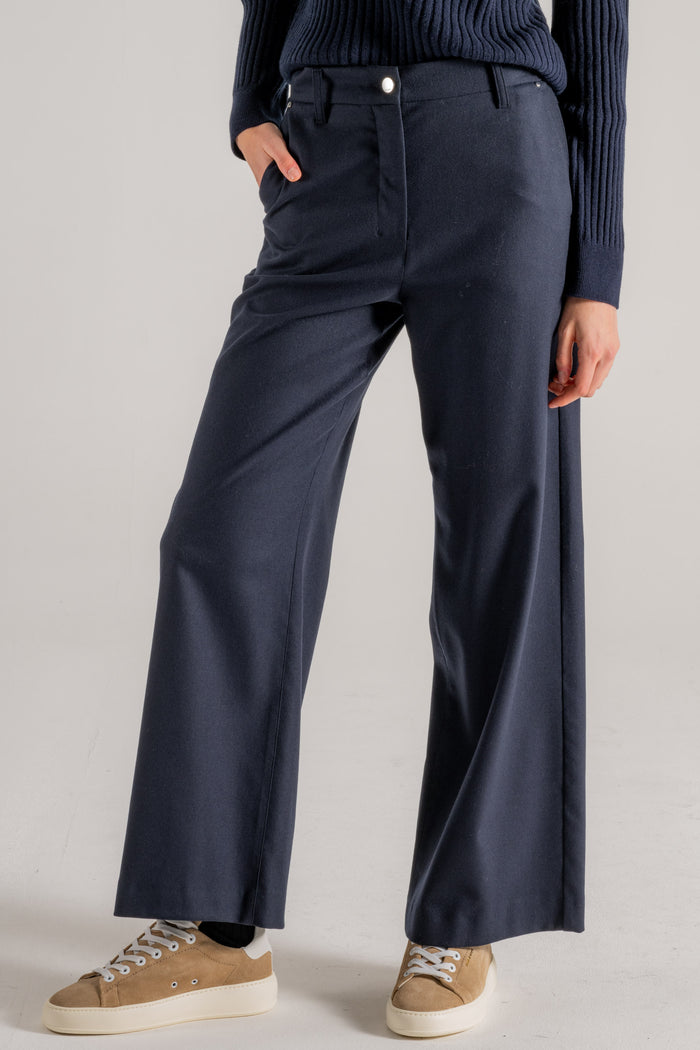  Max Mara S Pantalone Blu Blu Donna - 3