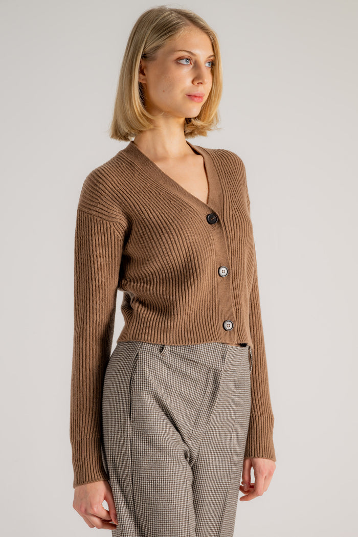 Max Mara S Cardigan Marrone Donna-2