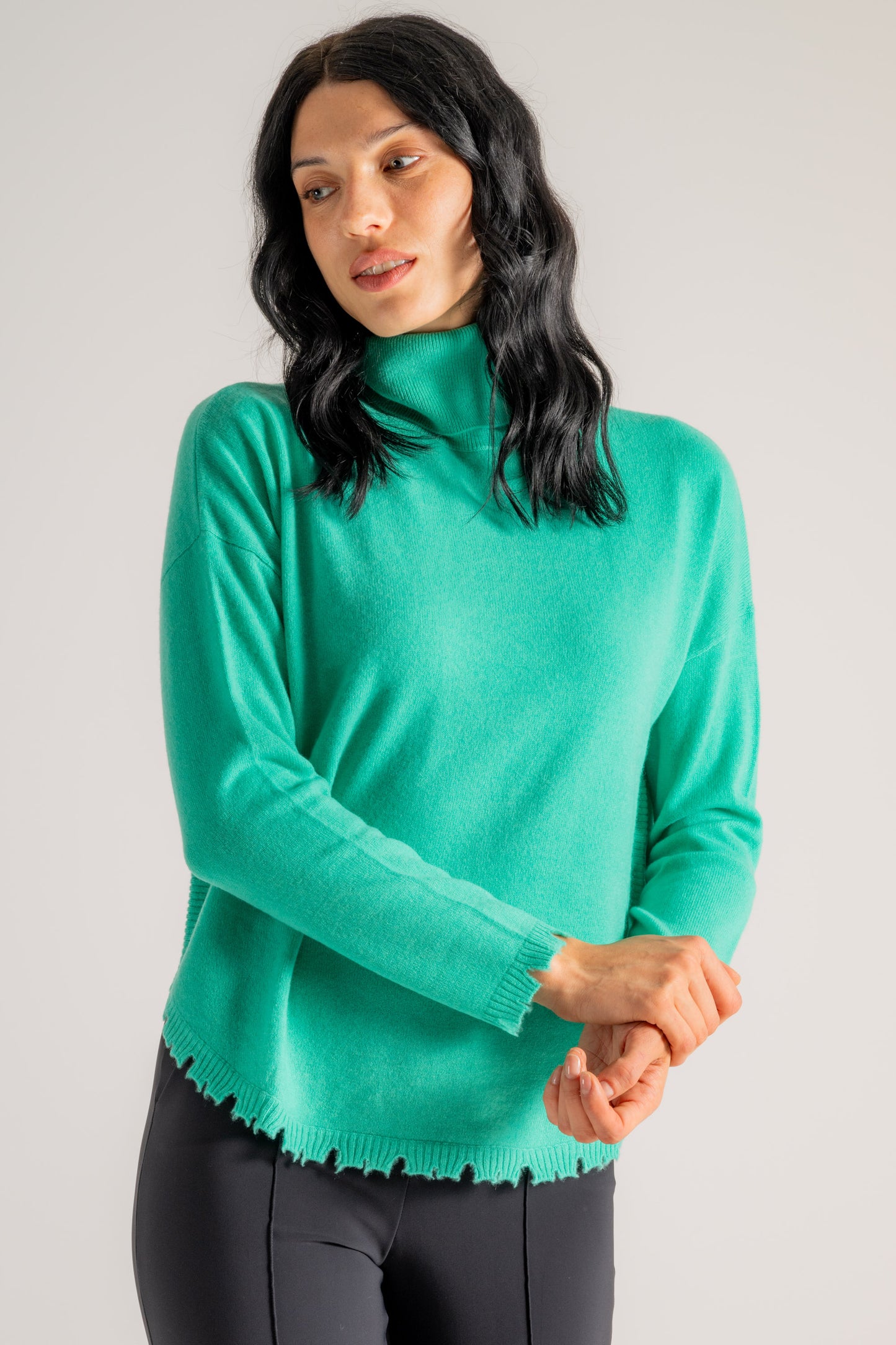  Kujten Maglia Dolcevita Verde Verde Donna - 2