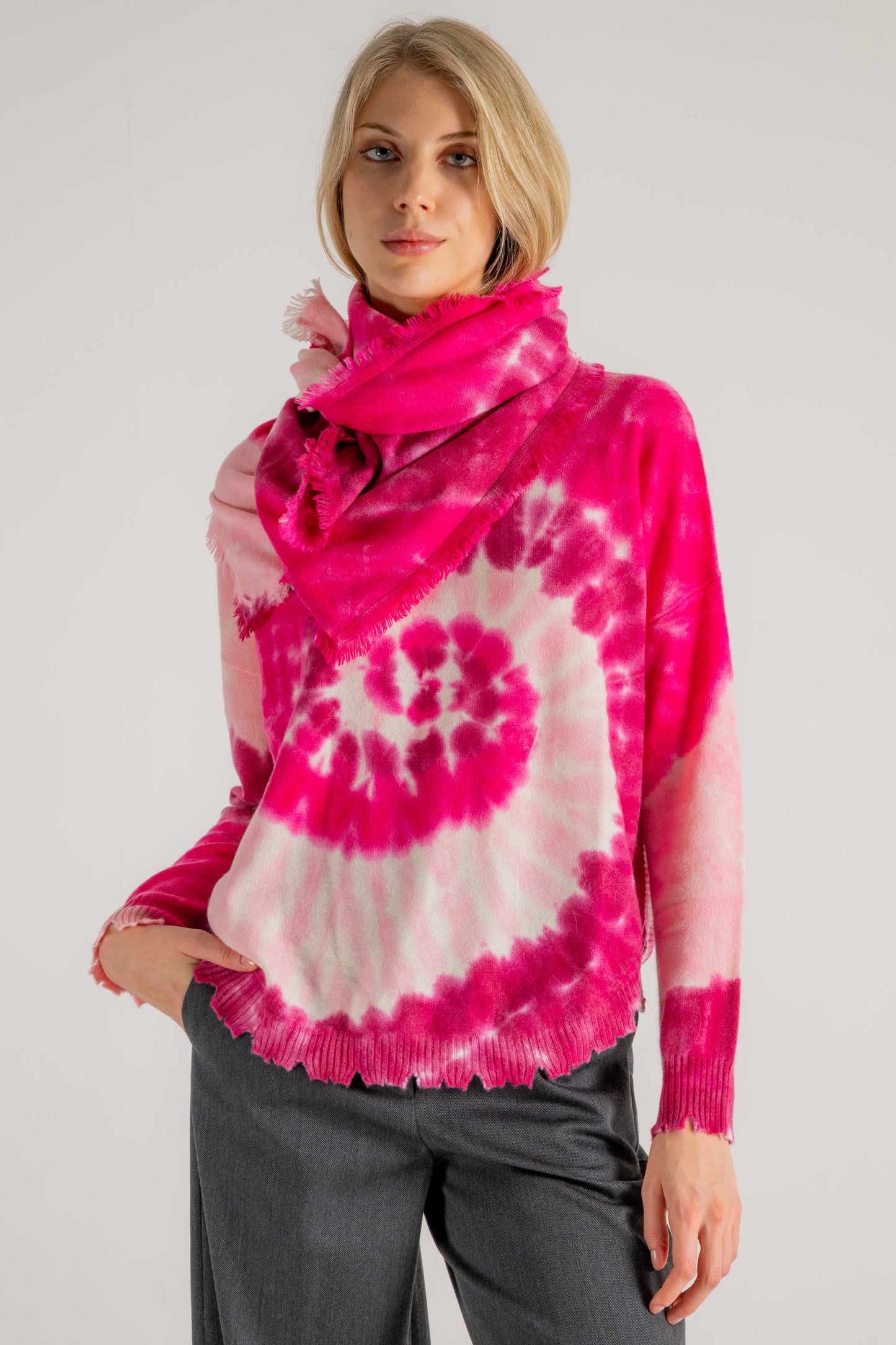  Kujten Maglia Girocollo Rosa Rosa Donna - 1