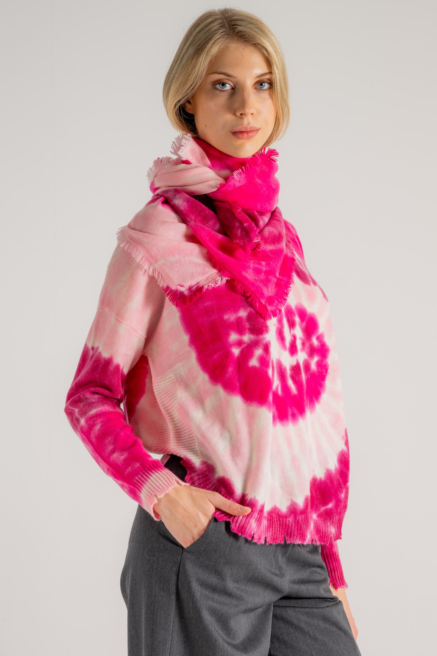  Kujten Maglia Girocollo Rosa Rosa Donna - 2