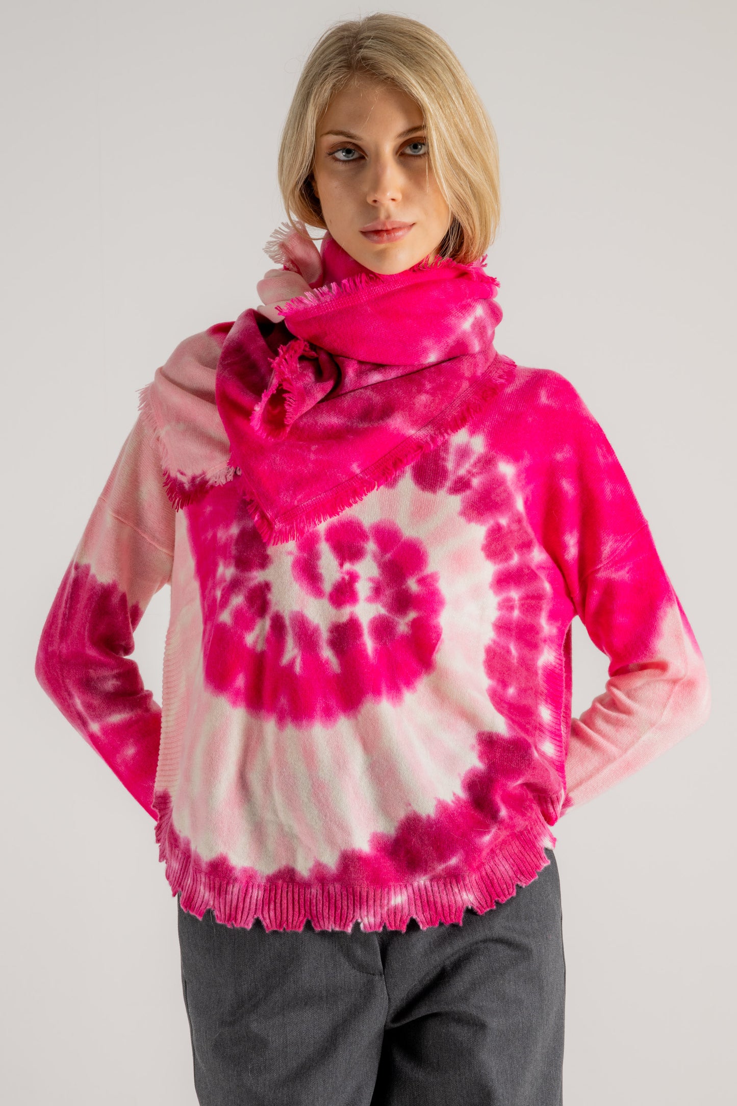  Kujten Maglia Girocollo Rosa Rosa Donna - 3