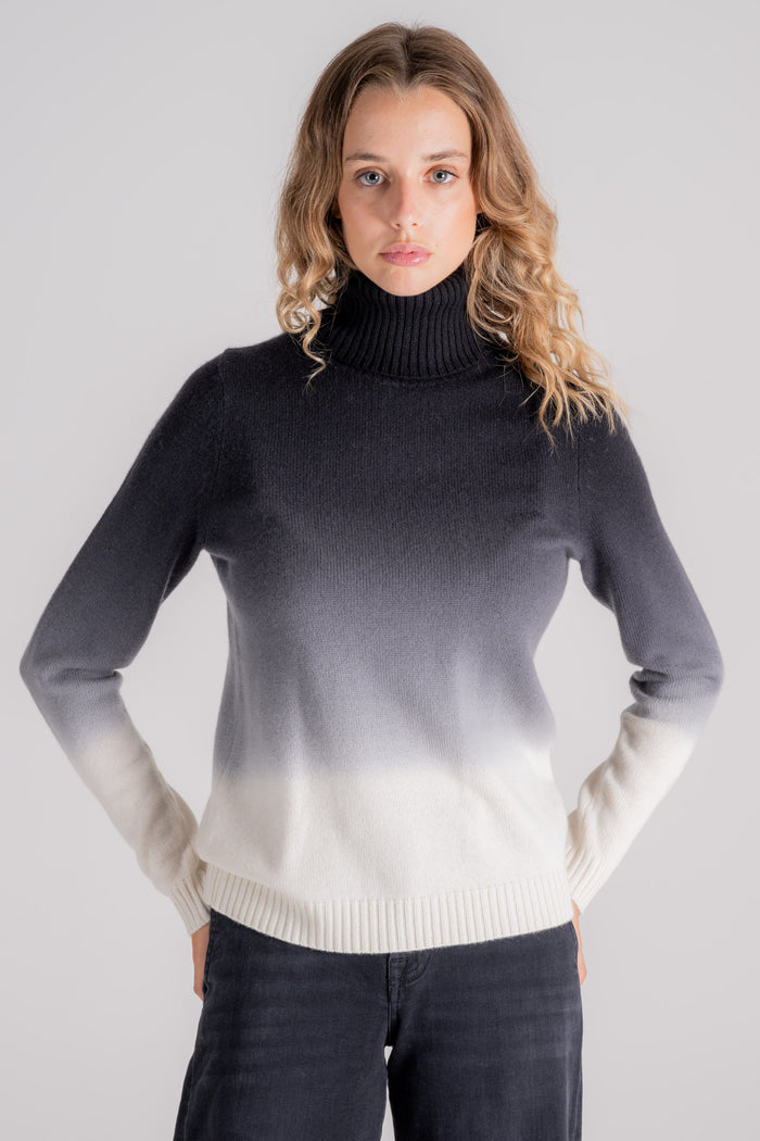 Kujten High-neck Black Cashmere Sweater