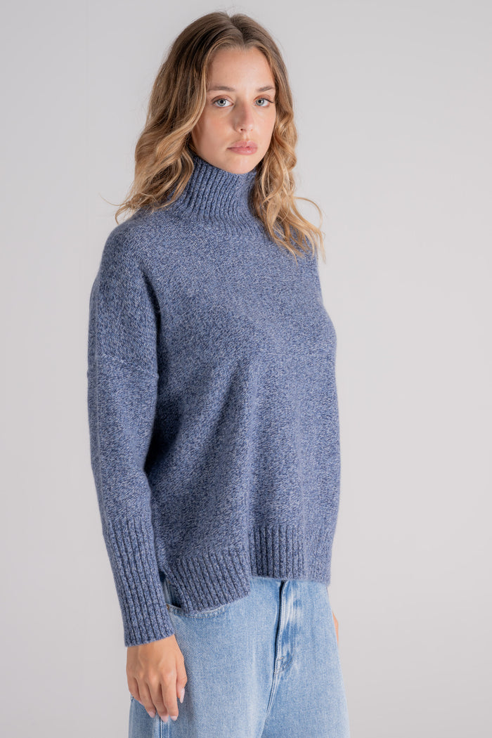  Kujten Blue Sweater 100% Cashmere Blu Donna - 4