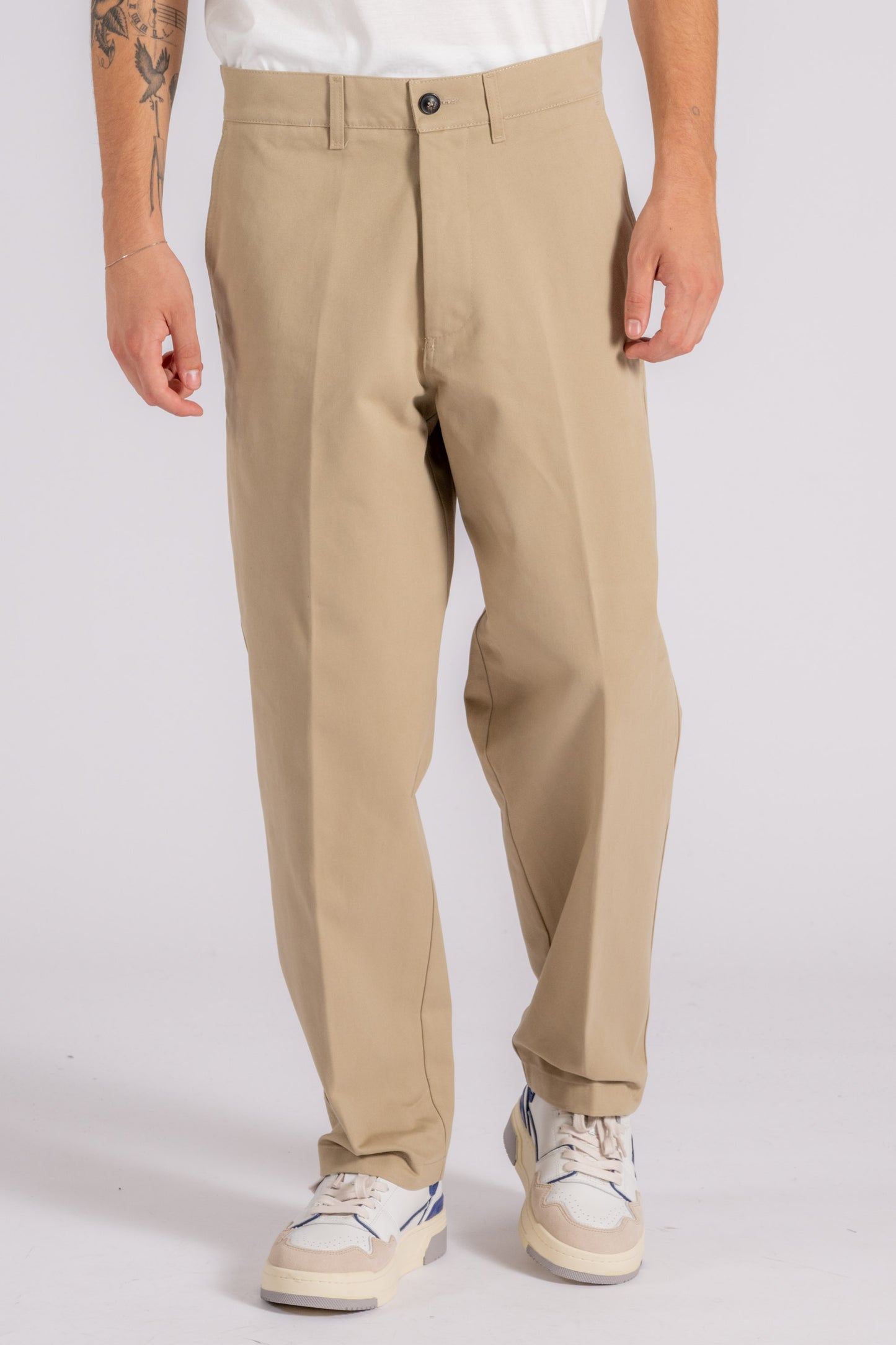  Cruna Trousers 100% Cotton Beige Beige Uomo - 2