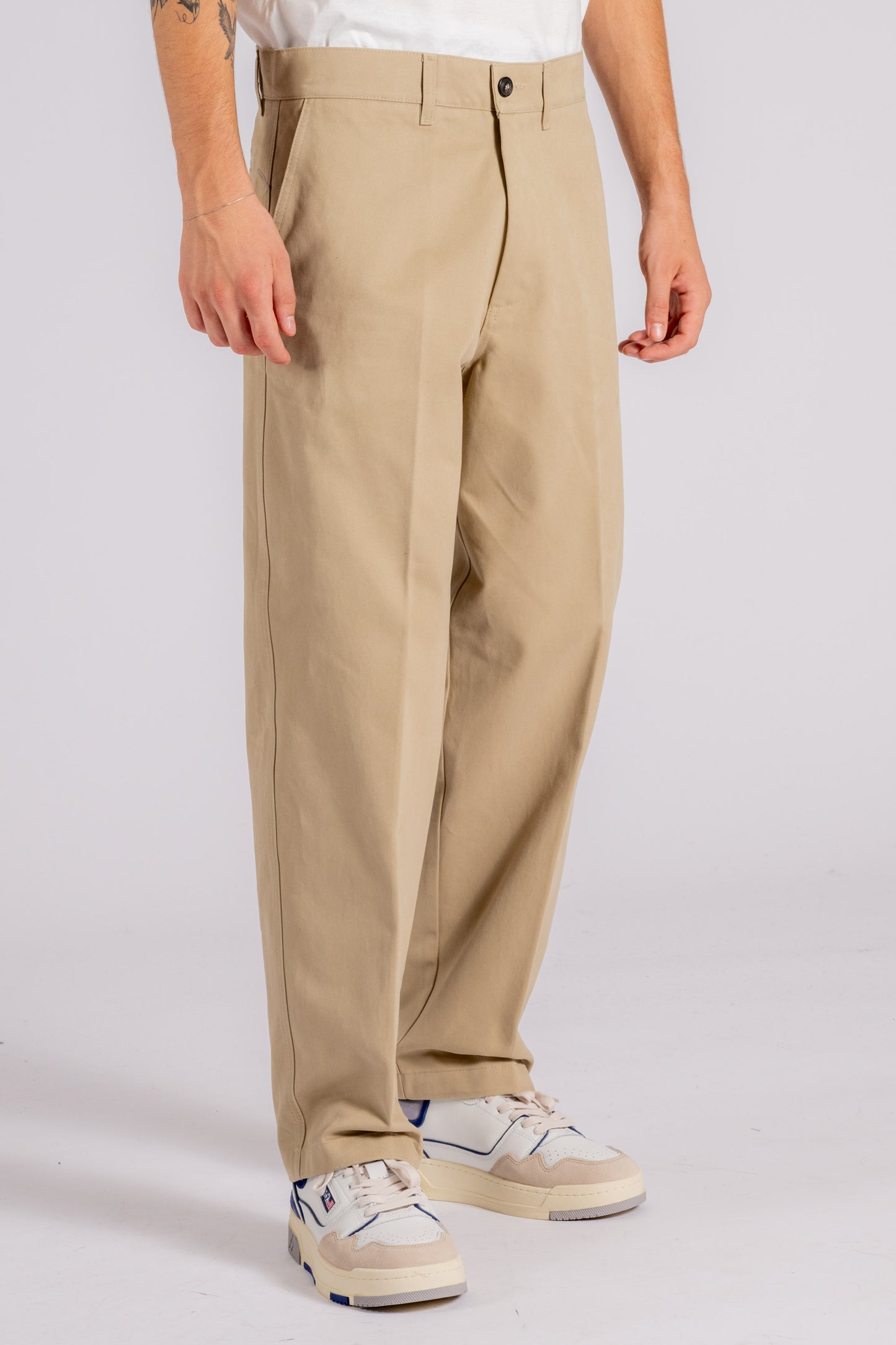  Cruna Trousers 100% Cotton Beige Beige Uomo - 5