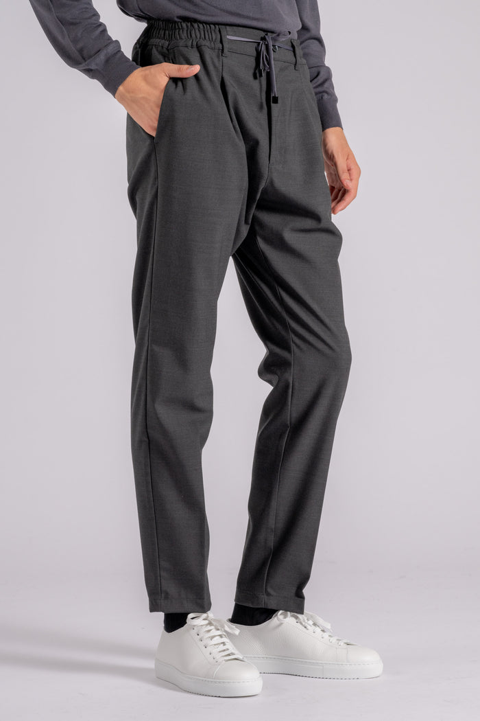 Cruna Wool/Polyester/Elastane Grey Trousers