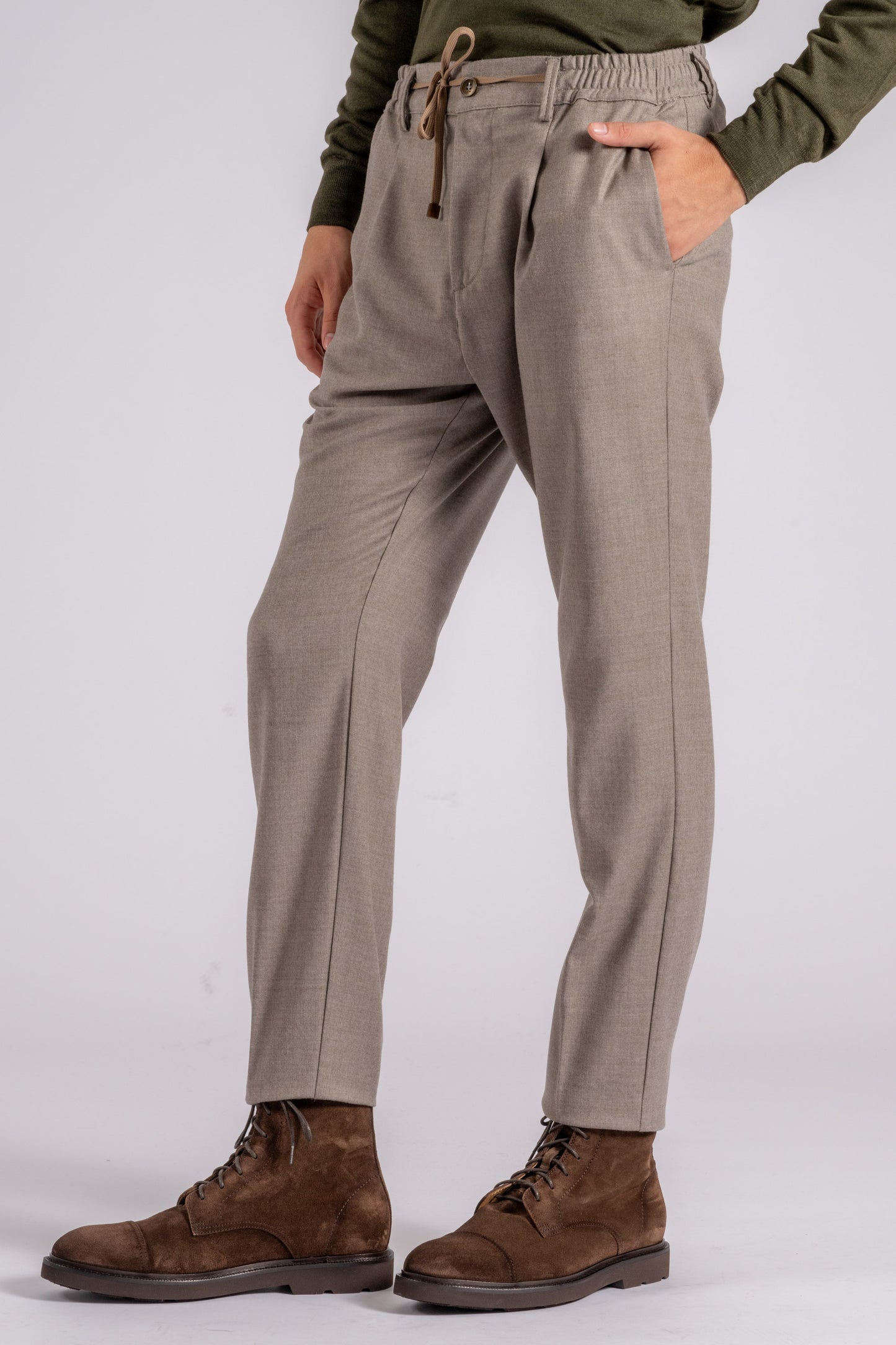  Cruna Trousers Beige Virgin Wool/elastane Beige Uomo - 3