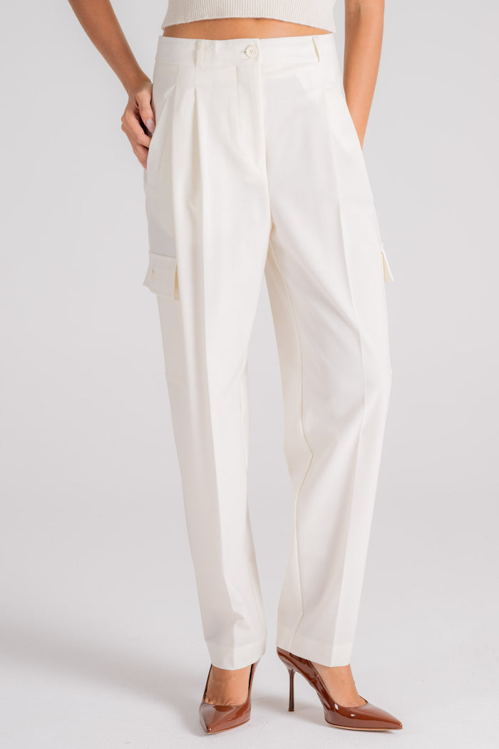 Semi-Couture Giusy Pants Polyester/Wool/Elastane Beige