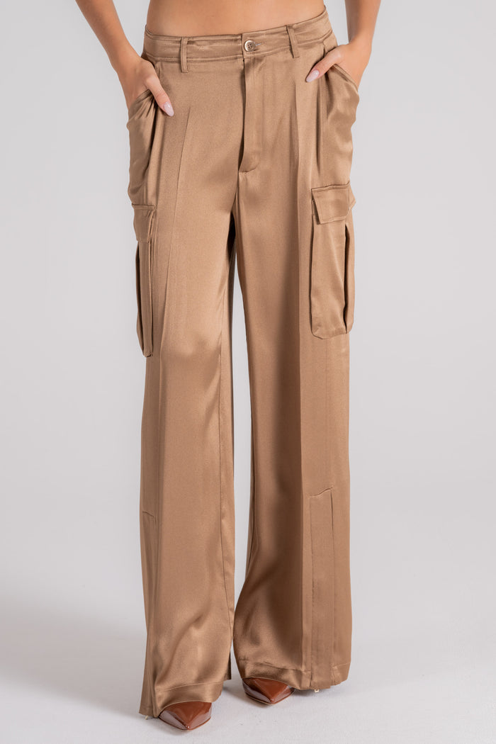 Semi-Couture Pantalone Agathe Acetato/Seta Beige-2